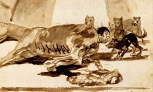 The Constable Lampinos stitched inside a dead horse